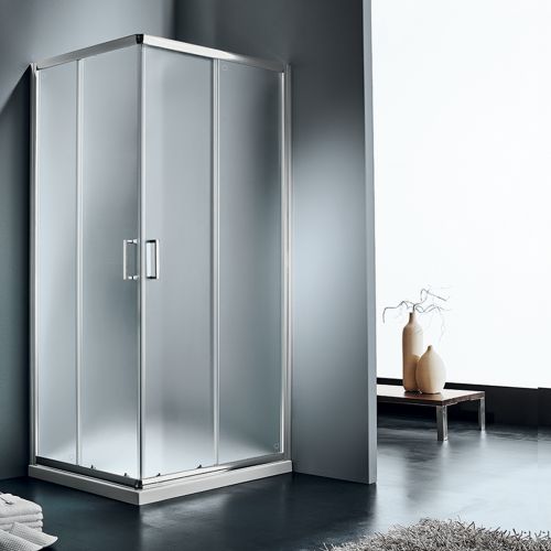 SHOWER CABIN SQUARE 90x90 STARLET CORNER ENTRY HEIGHT 180cm CHROME COLOR FABRIC