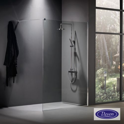 ΚΑΜΠΙΝΑ ΣΤΑΘΕΡΗ IWIS WALK-IN IW60C 57-59x200cm ΔΙΑΦΑΝΟ ΚΡΥΣΤΑΛΛΟ ΧΡΩΜΕ DEVON