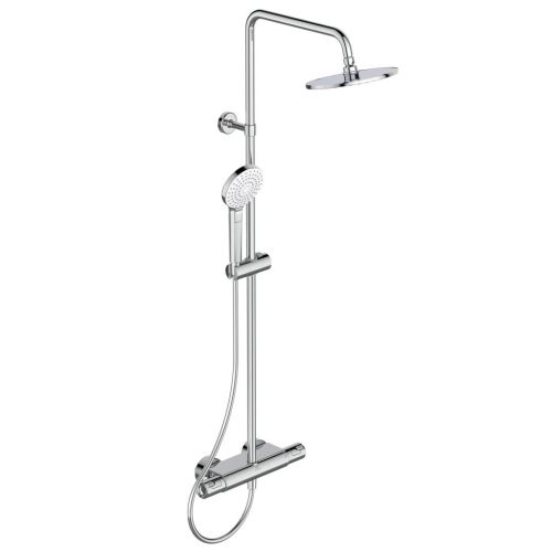 SHOWER COLUMN CERATHERM T50 SET WITH THERMOSTATIC MIXER WITH SHELF CHROMEIDEAL