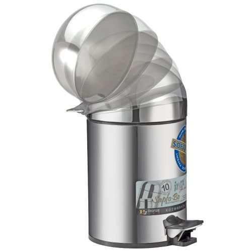 ΧΑΡΤΟΔΟΧΕΙΟ ΜΠΟ 12T0-10 INOX SOFT CLOSE ΚΑΠΑΚΙ 12LT BRONZE