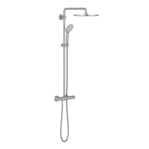 EUPHORIA SYSTEM 310 SHOWER SYSTEM WITH THERMOSTATIC MIXER 26075DC0 SUPERSTEEL GROHE