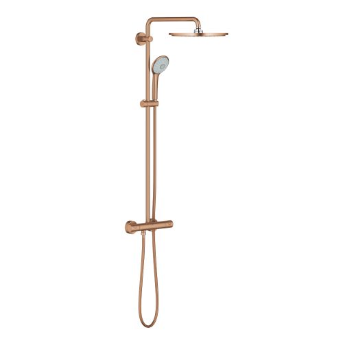 EUPHORIA SYSTEM 310 SHOWER SYSTEM WITH THERMOSTATIC MIXER FOR WALL MOUNTING 26075DL0 BRUSHED WARM SUNSET GROHE