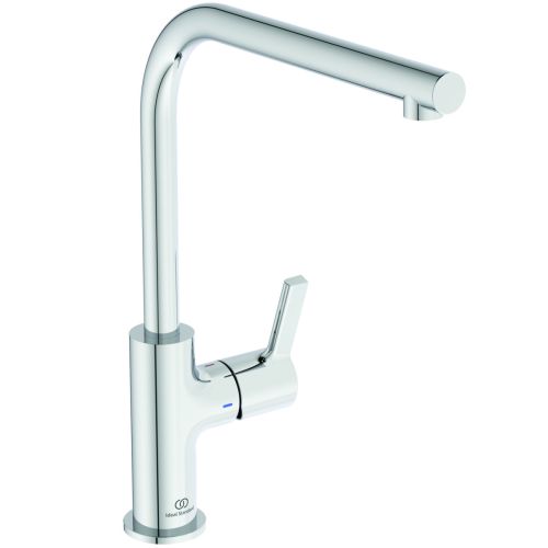 KITCHEN MIXER GUSTO HIGH ATTACHED TUBULAR SPOUT L-SHAPE CHROME IDEAL