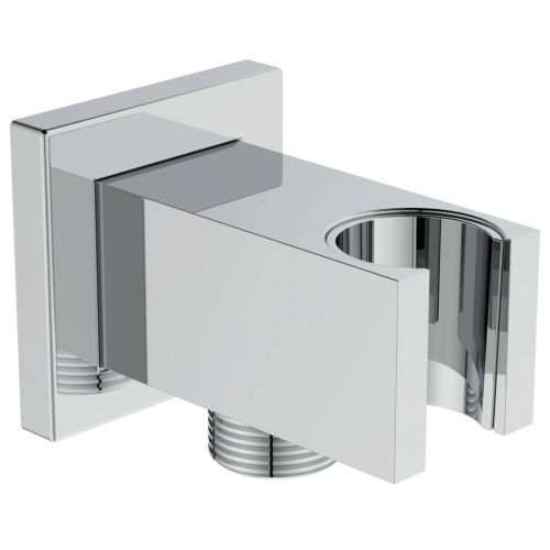 IDEALRAIN WATER SUPPLY WITH SUPPORT SQUARE CHROME IDEAL
