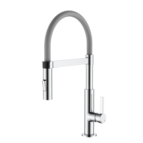 KITCHEN MIXER MC HIGH SPOUT ΙΙ PULL DOWN SPRAY GREY PICCADILLY