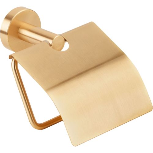 TOILET PAPER HOLDER WITH COVER INOX 304 5030-G1 BRUSHED GOLD