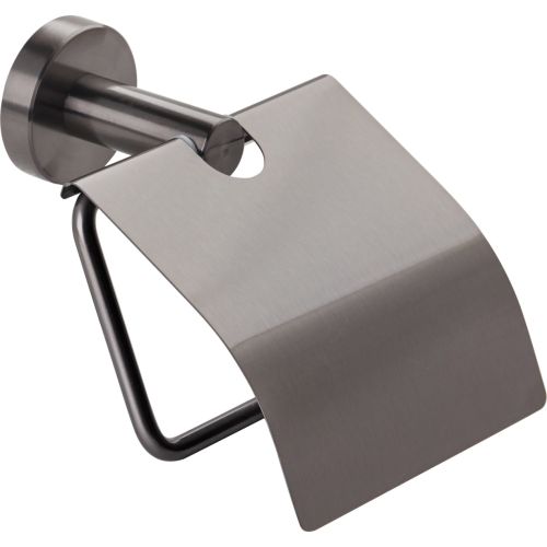 ΧΑΡΤΟΘΗΚΗ ΜΠΑΝΙΟΥ ΜΕ ΚΑΠΑΚΙ INOX 304 5030-81 GRAPHITE BRUSHED BRONZE