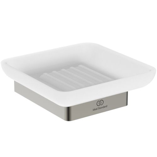 ΣΑΠΟΥΝΟΘΗΚΗ ΤΟΙΧΟΥ ΤΕΤΡΑΓΩΝΗ CONCA SILVER STORM PVD IDEAL