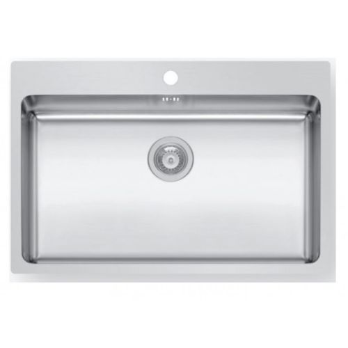 STAINLESS STEEL KITCHEN SINK ΠΥΡΑΜΙΣ INSET LEDGE 1B 76x50,5cm SMOOTH PYRAMIS