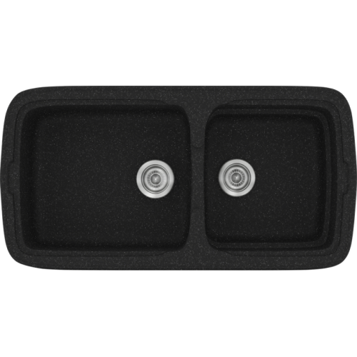 ΝΕΡΟΧΥΤΗΣ ΣΥΝΘΕΤΙΚΟΣ 96x51cm CLASSIC 305 GRANITE BLACK SANITEC