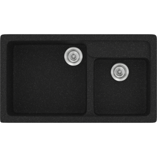 ΝΕΡΟΧΥΤΗΣ ΣΥΝΘΕΤΙΚΟΣ 90x51cm CLASSIC 317 GRANITE BLACK SANITEC 