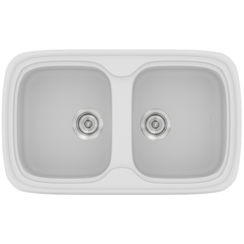 ΝΕΡΟΧΥΤΗΣ ΣΥΝΘΕΤΙΚΟΣ 82x50cm CLASSIC 312 WHITE SANITEC 