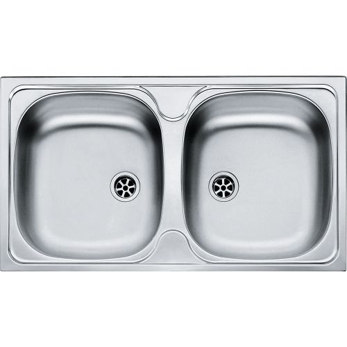 DOUBLE BOWL STAINLESS STEEL SINK 620 ΙΙ 78x43,5cm SMOOTH FRANKE