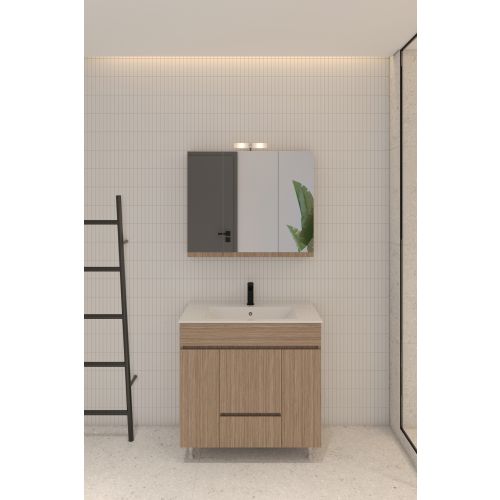 ΒΑΣΗ ΕΠΙΠΛΟΥ ΜΠΑΝΙΟΥ ΑΛ ΣΕΛΒΑ 80cm ΧΡΩΜΑ TEAK 718