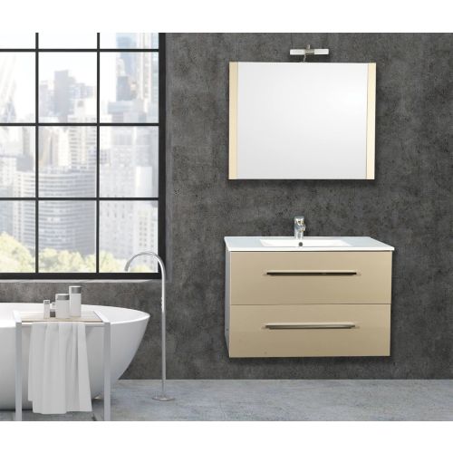 ΒΑΣΗ ΕΠΙΠΛΟΥ ΜΠΑΝΙΟΥ ΑΛ ΙΒΟΝΗ 90cm ΚΡΕΜΑΣΤΗ ΧΡΩΜΑ GLOSS 6080