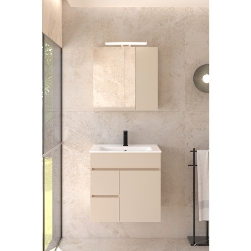 ΒΑΣΗ ΕΠΙΠΛΟΥ ΜΠΑΝΙΟΥ 60cm ΑΛ ΑΡΙΕΛΑ ΚΡΕΜΑΣΤΗ ΧΡΩΜΑ ΛΕΥΚΗ ΛΑΚΑ