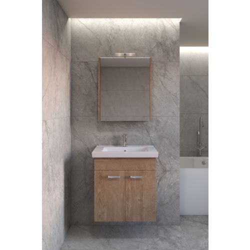 ΒΑΣΗ ΕΠΙΠΛΟΥ ΜΠΑΝΙΟΥ ΑΛ ΛΙΝΤΟ 60cm ΚΡΕΜΑΣΤΗ ΚΑΦΕ ΧΡΩΜΑ 331