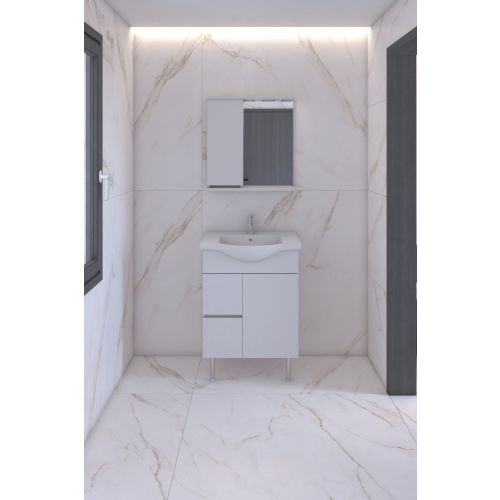 ΒΑΣΗ ΕΠΙΠΛΟΥ ΜΠΑΝΙΟΥ 65cm ΑΛ ΟΡΙΑΝΑ ΧΡΩΜΑ ΛΕΥΚΟ