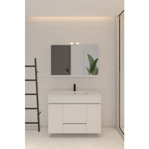 ΚΑΘΡΕΠΤΗΣ ΜΠΑΝΙΟΥ 90cm ΑΛ ΣΕΛΒΑ ΜΕ ΑΠΛΙΚΑ ΧΡΩΜΑ ΛΕΥΚΟ ΛΑΚΑ