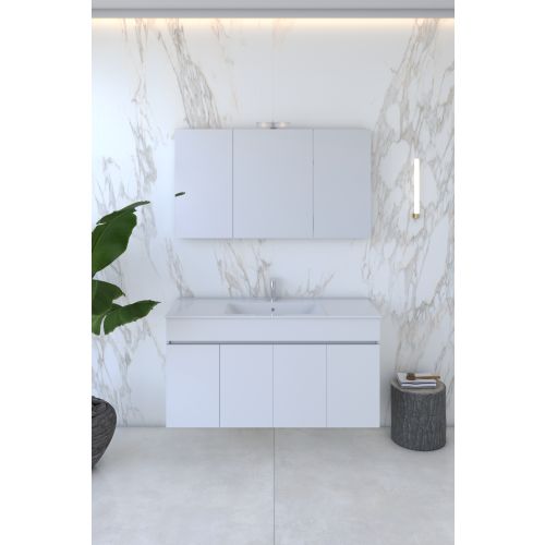 ΚΑΘΡΕΠΤΗΣ ΜΠΑΝΙΟΥ ΑΛ ΚΑΡΛΑ 120cm ΜΕ ΑΠΛΙΚΑ ΧΡΩΜΑ ΛΕΥΚΗ ΛΑΚΑ