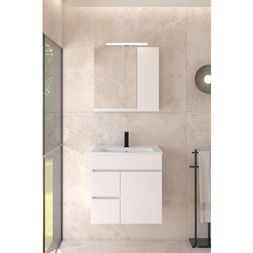 ΚΑΘΡΕΠΤΗΣ ΜΠΑΝΙΟΥ 60cm ΑΛ ΑΡΙΕΛΑ ΜΕ ΑΠΛΙΚΑ ΧΡΩΜΑ ΛΕΥΚΗ ΛΑΚΑ