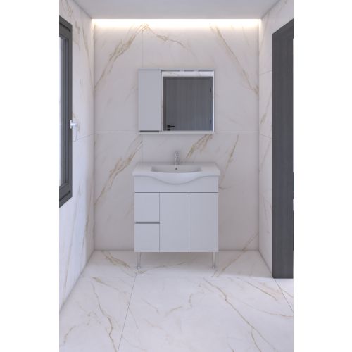 ΚΑΘΡΕΠΤΗΣ ΜΠΑΝΙΟΥ 80cm ΑΛ ΟΡΙΑΝΑ ΜΕ ΣΠΟΤ ΧΡΩΜΑ ΛΕΥΚΟ