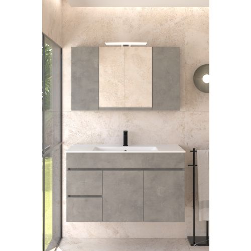 ΚΑΘΡΕΠΤΗΣ ΜΠΑΝΙΟΥ ΑΛ ΑΡΙΕΛΑ 100cm ΜΑΤ ΧΡΩΜΑ 523 ΜΕ ΑΠΛΙΚΑ LED