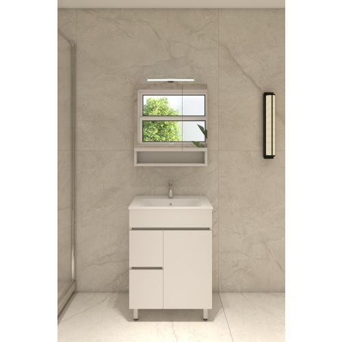 ΚΑΘΡΕΠΤΗΣ ΜΠΑΝΙΟΥ ΑΛ ΣΚΥΡΟΣ 60 ΧΡΩΜΑ ΛΕΥΚΟ ΜΕ ΑΠΛΙΚΑ