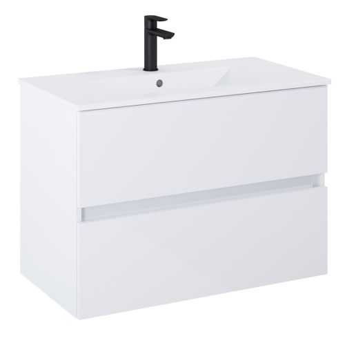 ΣΕΤ ΕΠΙΠΛΟ ΜΠΑΝΙΟΥ 2ΤΜΧ N-CUBE 80 ΛΕΥΚΟ ROCA