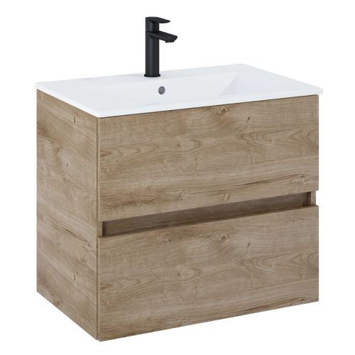 ΣΕΤ ΕΠΙΠΛΟ ΜΠΑΝΙΟΥ 2ΤΜΧ N-CUBE 65 RURAL OAK ROCA