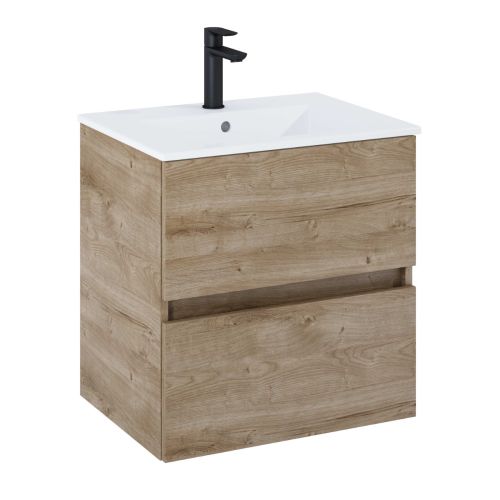 ΣΕΤ ΕΠΙΠΛΟ ΜΠΑΝΙΟΥ 2ΤΜΧ N-CUBE 55 RURAL OAK ROCA