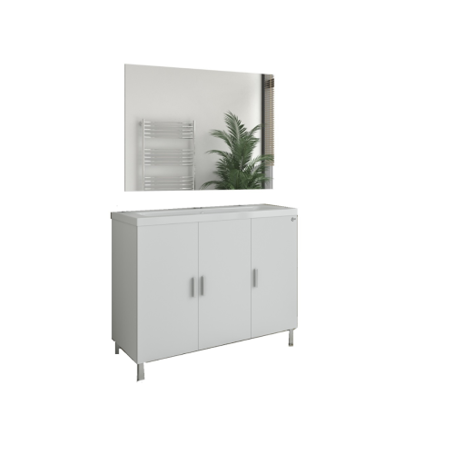 ΣΕΤ ΕΠΙΠΛΟΥ 3ΤΜΧ ROMA 100 ΜΕ ΑΠΛΟ ΚΑΘΡΕΠΤΗ ΛΕΥΚΟ DROP