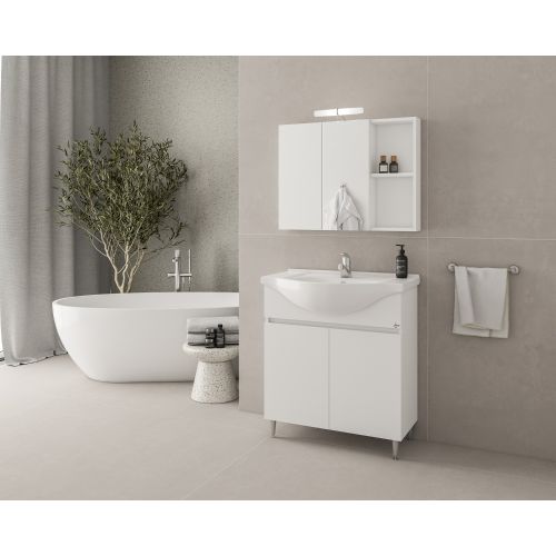 ΣΕΤ ΕΠΙΠΛΟΥ ΜΠΑΝΙΟΥ 4ΤΜΧ ΑΛΦΑ 85 ΛΕΥΚΟ DROP