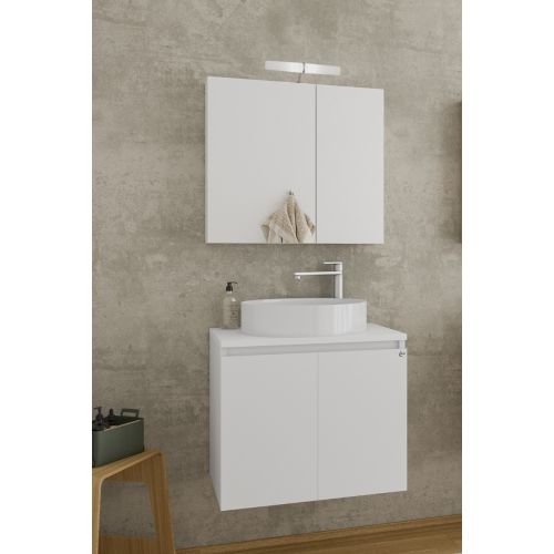 ΣΕΤ ΕΠΙΠΛΟΥ ΜΠΑΝΙΟΥ 4ΤΜΧ VERONA 60 ΛΕΥΚΟ DROP