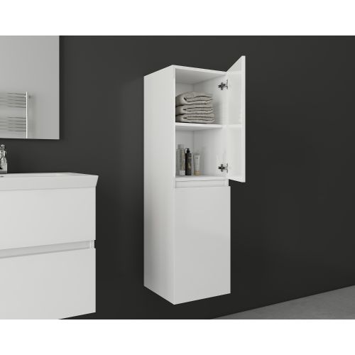 WALL HUNG SIDE CABINET 34x118cm WHITE DROP