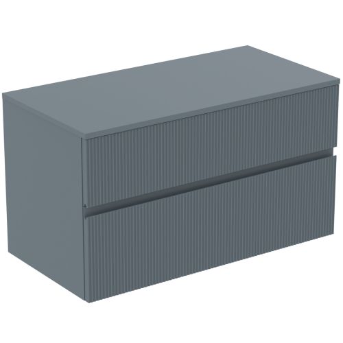 ΒΑΣΗ ΕΠΙΠΛΟΥ ΜΠΑΝΙΟΥ FINESSE 100cm ΚΡΕΜΑΣΤΗ ASHBLUE ΜΑΤ IDEAL