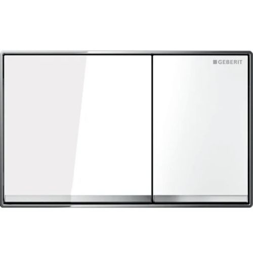 ΠΛΑΚΕΤΑ GEBERIT OMEGA 60 115.081.SI.1 ΛΕΥΚΟ ΓΥΑΛΙ