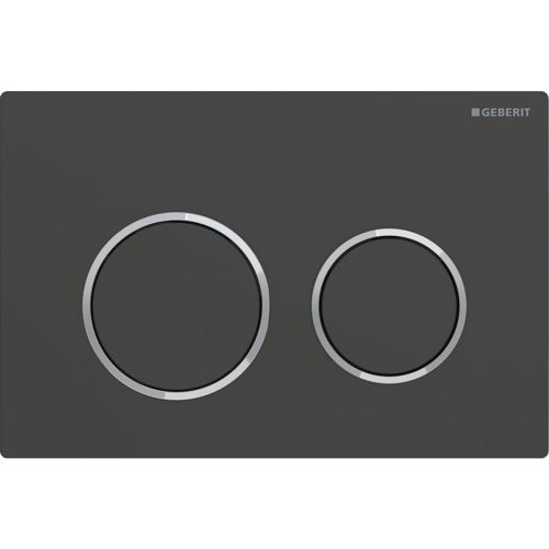 ΠΛΑΚΕΤΑ GEBERIT OMEGA 20 115.085.14.1 ΜΑΥΡΗ ΜΑΤ / ΧΡΩΜΕ ΓΥΑΛΙΣΤΕΡΟ