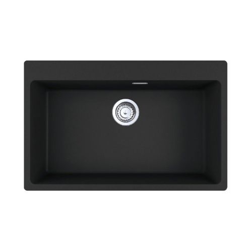 ΝΕΡΟΧΥΤΗΣ ΓΡΑΝΙΤΗ CENTRO 610 78x50cm ΜΑΥΡΟΣ ΜΑΤ FRANKE