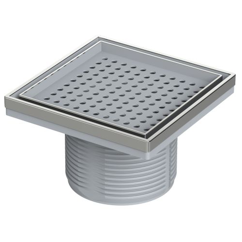 ΣΙΦΩΝΙ ΔΑΠΕΔΟΥ ΠΛΑΣΤΙΚΟ ΕΛΙΤ 15x15cm 5110 ΜΕ ΣΧΑΡΑΚΙ ΑΝΟΞΕΙΔΩΤΟ