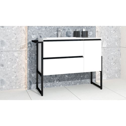 ΜΕΤΑΛΙΚΗ ΒΑΣΗ ΓΙΟΡΚ 90cm ΣΕΤ 4 ΤΕΜΑΧΙΩΝ ΧΡΩΜΑ GLOSS ΛΕΥΚΟ