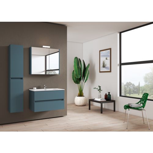 BATHROOM FURNITURE SET 3-PIECE COSMOS 80cm PACIFIC BLUE PICCADILLY