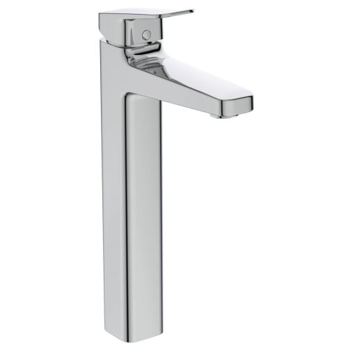 VESSEL BASIN MIXER RIM MOUNTED WITH POP-UP WASTE H250 CERAPLAN CHROME IDEAL