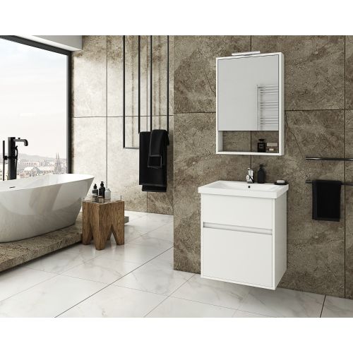 ΣΕΤ ΕΠΙΠΛΟΥ ΜΠΑΝΙΟΥ 4ΤΜΧ INSTINCT 55 ΛΕΥΚΗ DROP