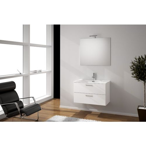 ΒΑΣΗ ΕΠΙΠΛΟΥ 80cm ΝΟΑ ΚΡΕΜΑΣΤΗ ΧΡΩΜΑ GLOSS ΛΕΥΚΟ