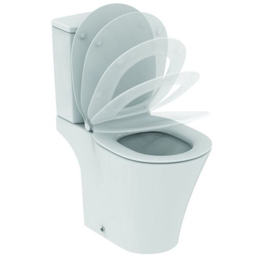 TOILET PACK CONNECT AIR AQUABLADE CLOSE-COUPLED HORIZONTAL OUTLET WITH CISTERN AND SOFT CLOSE COVER IDEAL