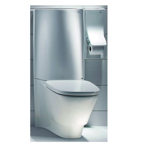 TOILET PACK FRONTALIS CLOSE-COUPLED HORIZONTAL OUTLET WITH CISTERN AND BAKELITE SIMPLE SEAT ROCA