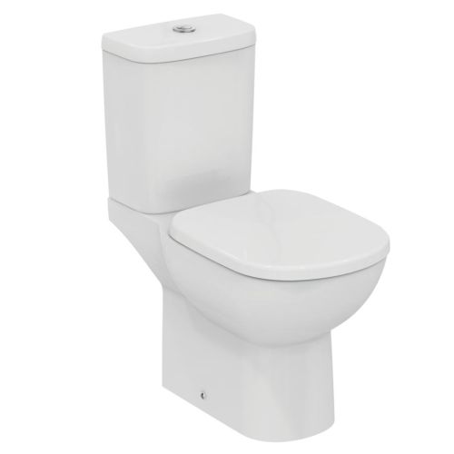 TOILET PACK TEMPO CLOSE-COUPLED HORIZONTAL OUTLET WITH CISTERN AND SOFT CLOSE COVER IDEAL