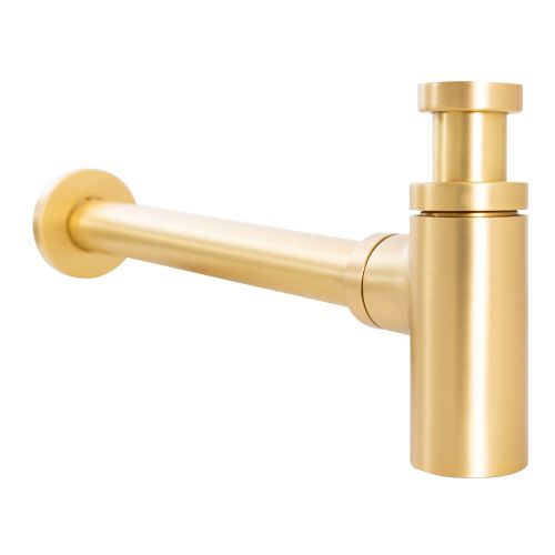 ROUND BRASS SYPHON MINIMAL BRUSHED GOLD PICCADILLY