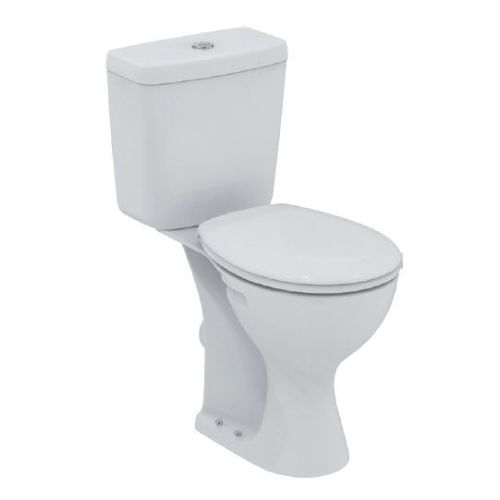 TOILET PACK SIMPLICITY CLOSE-COUPLED HORIZONTAL OUTLET WITH CISTERN AND SIMPLE COVER IDEAL